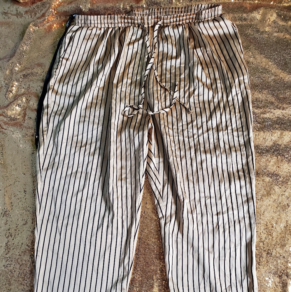 Pinstripe Gold and Black Pants